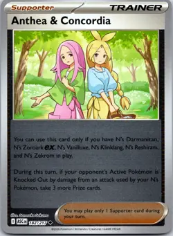 Anthea & Concordia 182/217 Uncommon Ascended Heroes Pokemon Reverse Holo NM - Image 1