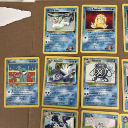 Lot of 17 Pokemon TCG Water Type Vintage Squirtel Wartortle Pysduck Poliwag Magi - Image 2