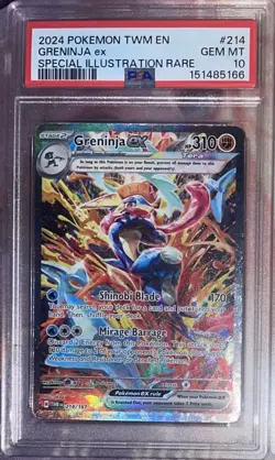 Pokemon Greninja ex Twilight Masquerade Special Illustration Rare #214 PSA 10 - Image 1