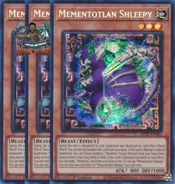 Yugioh! 3x Mementotlan Shleepy MP25-EN083 Prismatic Secret Rare 1st Ed NM - Image 1