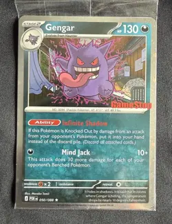 Pokemon Gengar GameStop Promo 050/088 Stage 2 Card HP 130 Mind Jack 10+ SEALED - Image 2