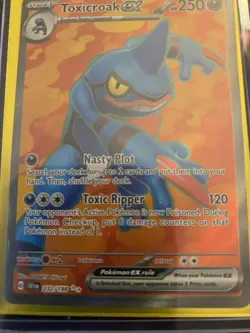 Pokemon Toxicroak ex 232/198 Scarlet & Violet Holo Card w/ Top Loader - Image 1