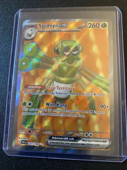 Pokemon Spidops Ex 223/198 Scarlet & Violet Card w/ Top Loader - Image 1