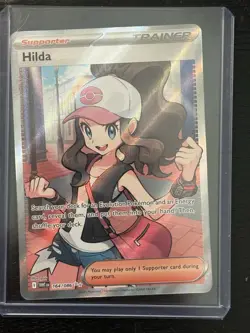 Pokemon TCG Hilda 164/086 Sv: White Flare Ultra Rare Holo Full Art Trainer Card - Image 1