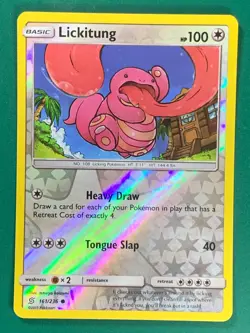 Lickitung 161/236 Reverse Holo Pokemon Card S&M Unified Minds - Image 1