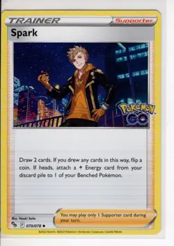 SPARK TRAINER POKEMON GO SET POKEMON CARD 070/078 NM/M - Image 1