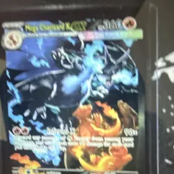 Mega Charizard X EX Pokemon TCG Card 360 HP Flame Type Black and Blue Artwork - Image 2