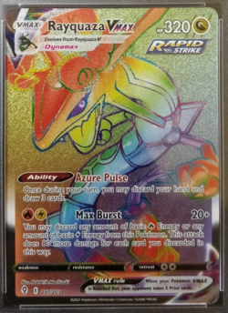 Pokemon TCG Evolving Skies Rayquaza VMAX Rainbow Secret Rare Card 217/203 PSA 10 - Image 2
