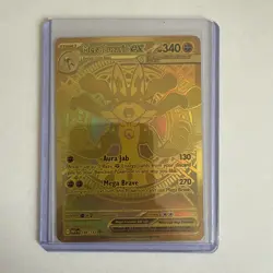 Mega Lucario Ex Gold Secret Ultra Mega Evolutions Pokemon Card Tcg 188/132 - Image 1