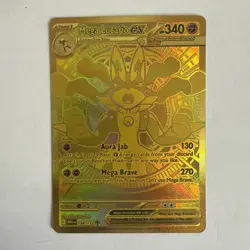 Mega Lucario Ex Gold Secret Ultra Mega Evolutions Pokemon Card Tcg 188/132 - Image 3