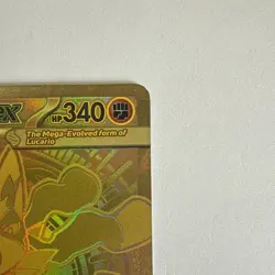Mega Lucario Ex Gold Secret Ultra Mega Evolutions Pokemon Card Tcg 188/132 - Image 5