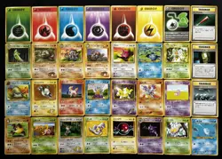 32 Japanese old back Pokemon card set including Squirtle jigglypuff trainer etc - Image 1