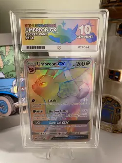 Pokemon Umbreon GX Sun & Moon Secret Rare Rainbow #154 ACE 10 Mint 🐸 - Image 1