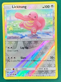 Lickitung 102/156 S&M Ultra Prism Reverse Holo Pokemon - Image 1