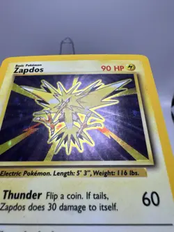 1999 Pokemon Base Set Holo Zapdos 16/102 MP - Image 2