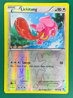 Lickitung 78/111 Common Reverse Holo Furious Fists Pokemon - Image 1