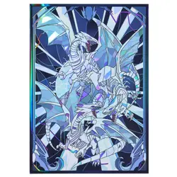 Blue-Eyes White Dragon Foil Card Sleeves (50ct) - TCG/CCG Storage - YuGiOh - Image 1