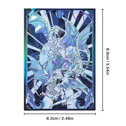 Blue-Eyes White Dragon Foil Card Sleeves (50ct) - TCG/CCG Storage - YuGiOh - Image 2
