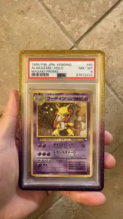 🌀PSA 8 Japanese Pokemon Masaki Alakazam Holo #065 1999 HEAD SWIRL 🌀 6767 CERT - Image 1