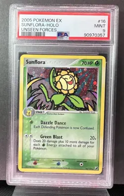 PSA 9 Sunflora 16/115 Unseen Forces Holo Pokemon English - Image 1
