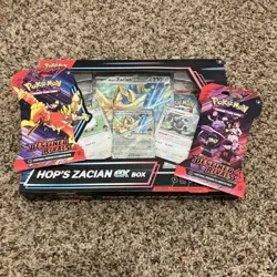 Pokemon TCG Hop’s Zacian ex Box + Two Sleeved Destined Rivals Factory Sealed - Image 1