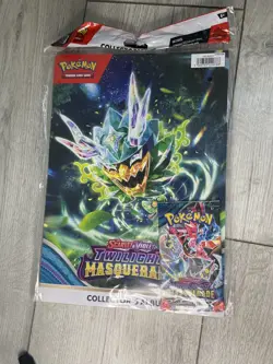 Pokemon Scarlet & Violet Twilight Masquerade TCG Collectors Kit Album incPoster - Image 1