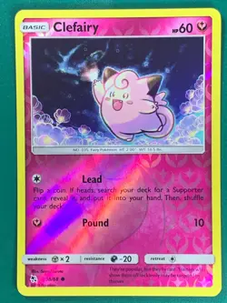 Clefairy 38/68 Reverse Holo Hidden Fates Pokemon TCG - Image 1