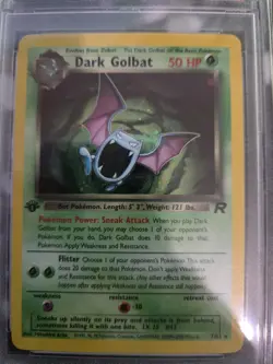 2000 Pokemon Team Rocket 1st Edition #7 Dark Golbat HOLO RARE PSA 9 MINT - Image 2
