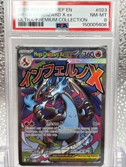 2025 POKEMON MEP EN-ME BLACK STAR PROMO #023 MEGA CHARIZARD X EX PSA 8 - Image 4