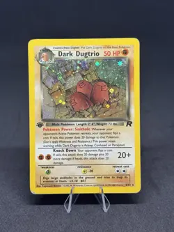 Pokemon Team Rocket Dark Dugtrio Holo Rare 6/82 1st Edition - Image 1