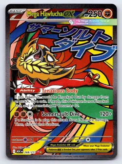 Mega Hawlucha ex 268/217 Mega Attack Rare Ascended Heroes Pokemon Near Mint - Image 1