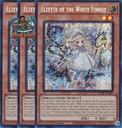 Yugioh! 3x Elzette of the White Forest MP25-EN080 Prismatic Secret Rare NM - Image 1