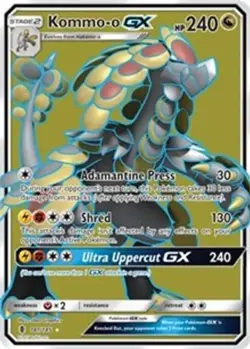 Kommo-o GX (Full Art, #141/145) - Holofoil SM - Guardians Rising HP Pokemon - Image 1