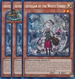 Yugioh! 3x Astellar of the White Forest MP25-EN079 Prismatic Secret Rare NM - Image 1