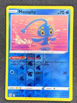 Manaphy 041/172 Rare Brilliant Stars Pokemon Card 2022 Reverse Holo - Image 1