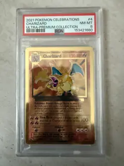 Charizard (Celebrations Metal Card) 004 Psa 8 pokemon - Image 1
