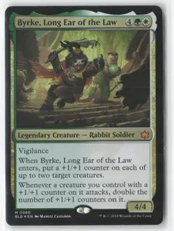Byrke, Long Ear of the Law 380 Mythic Bloomburrow Magic: The Gathering Foil NM - Image 1