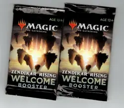 TWO- Zendikar Rising WELCOME BOOSTER Factory Sealed MTG Magic The Gathering - Image 1