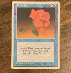 Wizards MTG Mana Short 4th Ed Instant Blue Rare Regular 1995 EN Dameon Willich - Image 1
