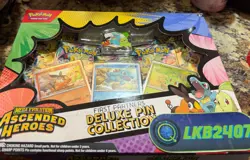 Pokemon Ascended Heroes Deluxe Pin Collection Sealed NEW First Partner Rare Box - Image 1
