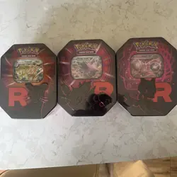 Pokemon TCG Team Rocket Tin Destined Rivals - Set of 3 New & Sealed - Image 1
