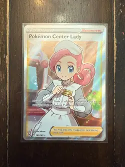 Pokemon Center Lady (Full Art) 185/185 Ultra Rare Vivid Voltage Pokemon TCG - Image 1