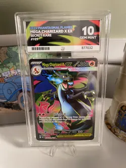 Pokemon Mega Charizard X EX Phantasmal Flames Secret #109 ACE Perfect 10 Mint 🐸 - Image 1
