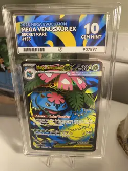 Pokemon Mega Evolutions Venusaur EX Secret Rare #155 ACE 10 Mint 🐸 - Image 1