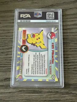 1999 Topps Pokemon TV #25 PIKACHU PSA 8 NM-MT - Image 2