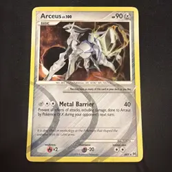 Arceus Lv.100 AR9 Platinum Holo Ultra Rare 2009 Pokemon Card LP w/ Swirl - Image 1