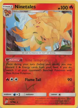 Ninetales 16/181 Rare Team Up Pokemon Near Mint - Image 1