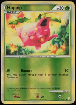 Hoppip 67/123 NM HeartGold & SoulSilver Common Reverse Holo Pokemon - Image 1
