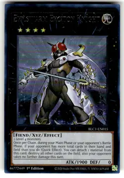 Evilswarm Exciton Knight BLC1-EN015 Silver Ultra Rare Yugioh Card NM - Image 1