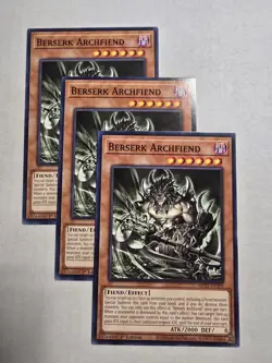 Yugioh! 3x Berserk Archfiend MP25-EN309 Common 1st Ed NM - Image 1